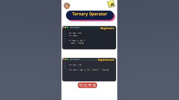 Ternary Operator in JavaScript  #coding #javascript #shorts #programming