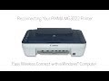 Reconnecting Your PIXMA MG3022 Printer -  Easy Wireless Connect Method with a Windows Computer