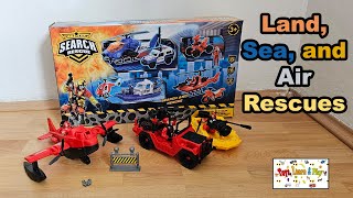 Search & Rescue Unbox and Play with Toys for Land, Sea, and Air Rescues