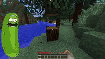 pickle rick plays minecraft