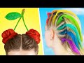 12 Cool Hairstyles||Cool Girly and Beauty Hair Hacks