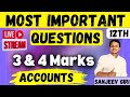Important topics of accounts  class 12  important questions of accounts class 12th  board exam