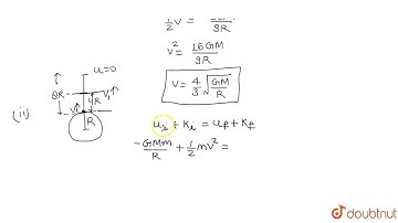 An object is projected vertically upward from the surface of the earth of mass M with a velocity...