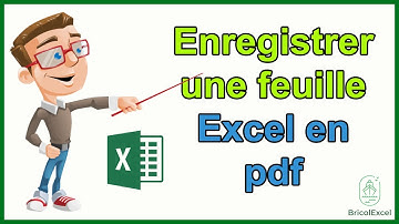 Comment enregistrer une feuille excel en pdf