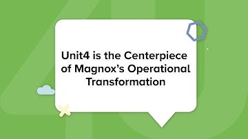 NRS (formerly Magnox) Operational Transformation - with Unit4 at Its Core