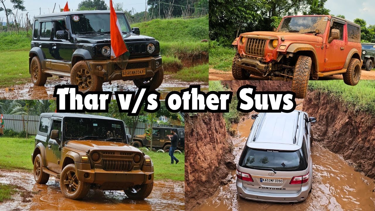 Mahindra Thar VS other SUVs Off Roading | Fortuner | Thar | Jimny | Jeep