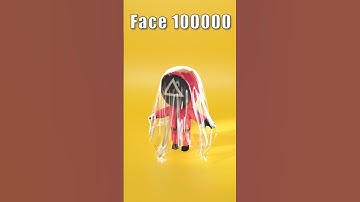 100000 faces Cloth simulation. Squid game  🔼⏹️⏺️ #animation #3dcloth #cloth #c4d #asmr #blender3d