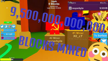 9.5 TRILLION BLOCKS MINED (ROBLOX Mining Simulator)