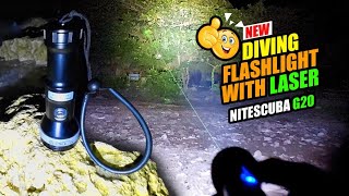 NEW DIVING FLASHLIGHT WITH LASER 😱NITESCUBA G20 | UNBOXING,REVIEW,TESTING | Drin's Adventure