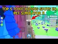 TOP 5 MOST *TOXIC* HIDING SPOTS IN CAT WORLD!(PET SIMULATOR X)