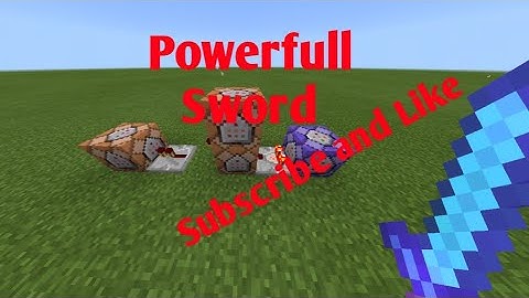 Minecraft PE - How to make a Powerfull Sword - Command Blocks