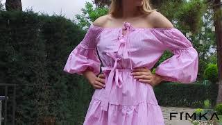 Fimkastore Pink Mini Dress Wholesale In Turkey