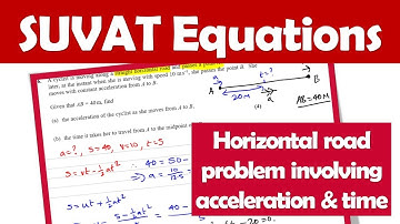 SUVAT equations: Acceleration & Time Taken – Horizontal Road problems (M1 June 2017 video)