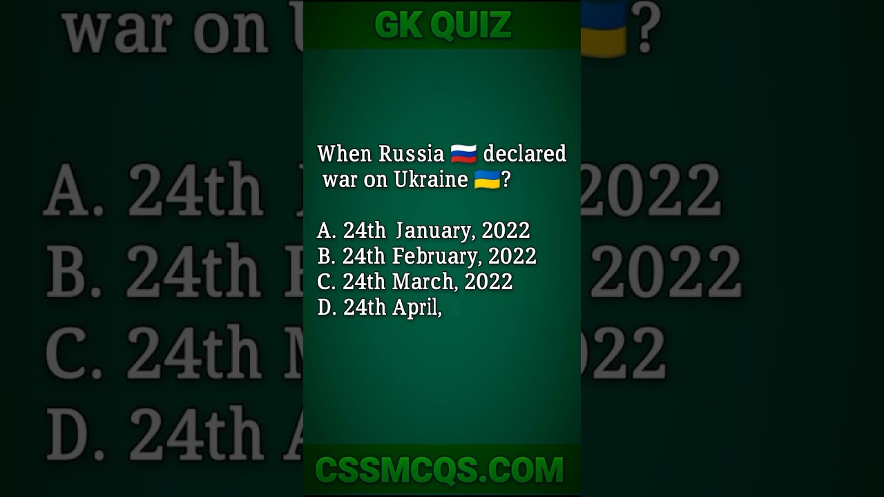 When Russia 🇷🇺 declared  war on Ukraine 🇺🇦? 