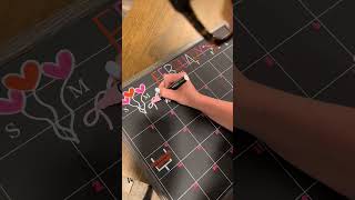 February Theme Loving This Chalkboard Calendar -