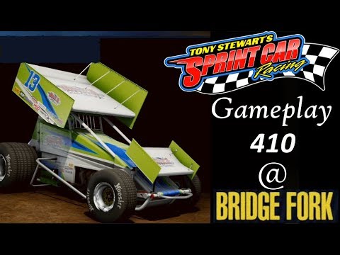 Tony Stewartu0027s Sprint Car Racing Gameplay - 410s at Bridge Fork Speedway