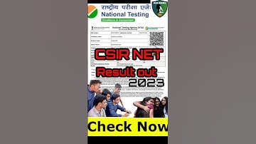CSIR NET RESULT OUT#shorts #trending #education #csirnet #result #2023 #lifescience #science #howto