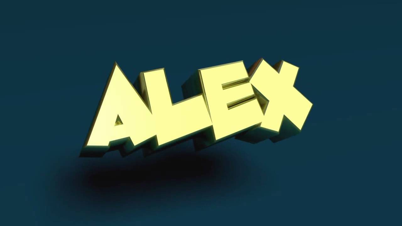 Alex 3D Name - Gold Spinning Text - YouTube