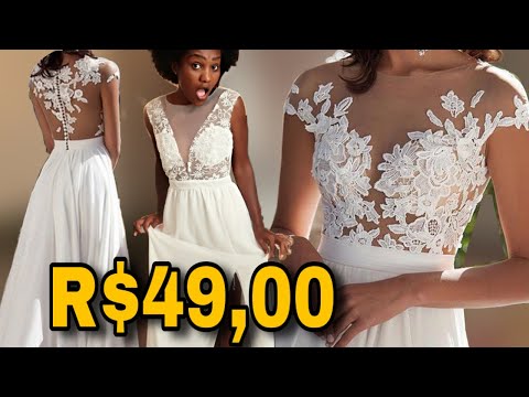 Vídeo: Vestidos De Noiva Simples E Acessíveis - Lojas Online Para Comprar