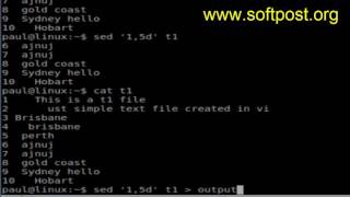 how to delete specific lines in a file in linux