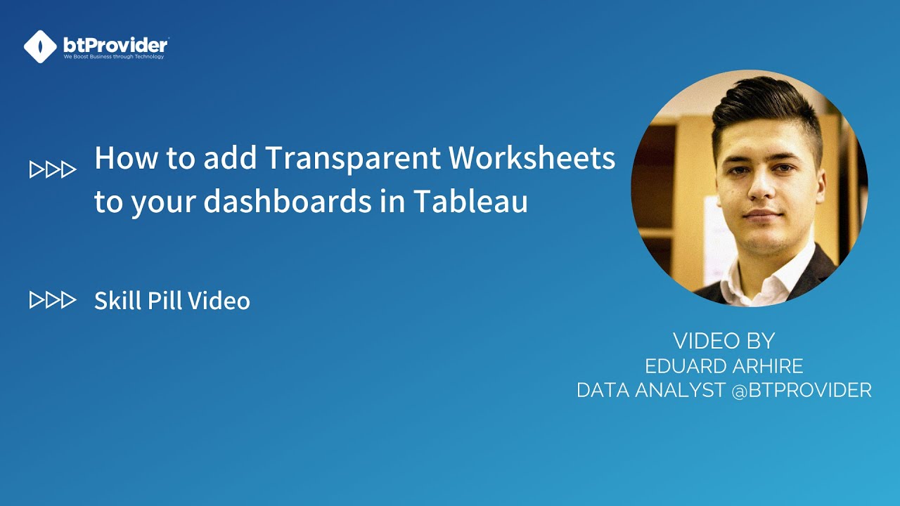 How to add Transparent Worksheets to your dashboards in #Tableau (EN) 