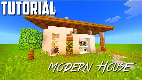 Minecraft Tutorial: How To Build A Small/Compact Modern House (Survival House)