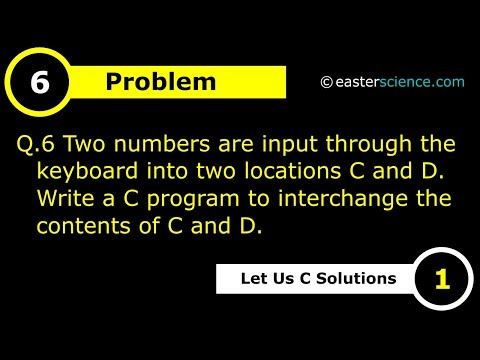 Swapping of two numbers with or without using third variable using C Program | Easter Science