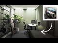 ARCHITECT REDESIGNS - A Crowded Home Office, Gym & Bedroom - 9.75sqm/105sqft