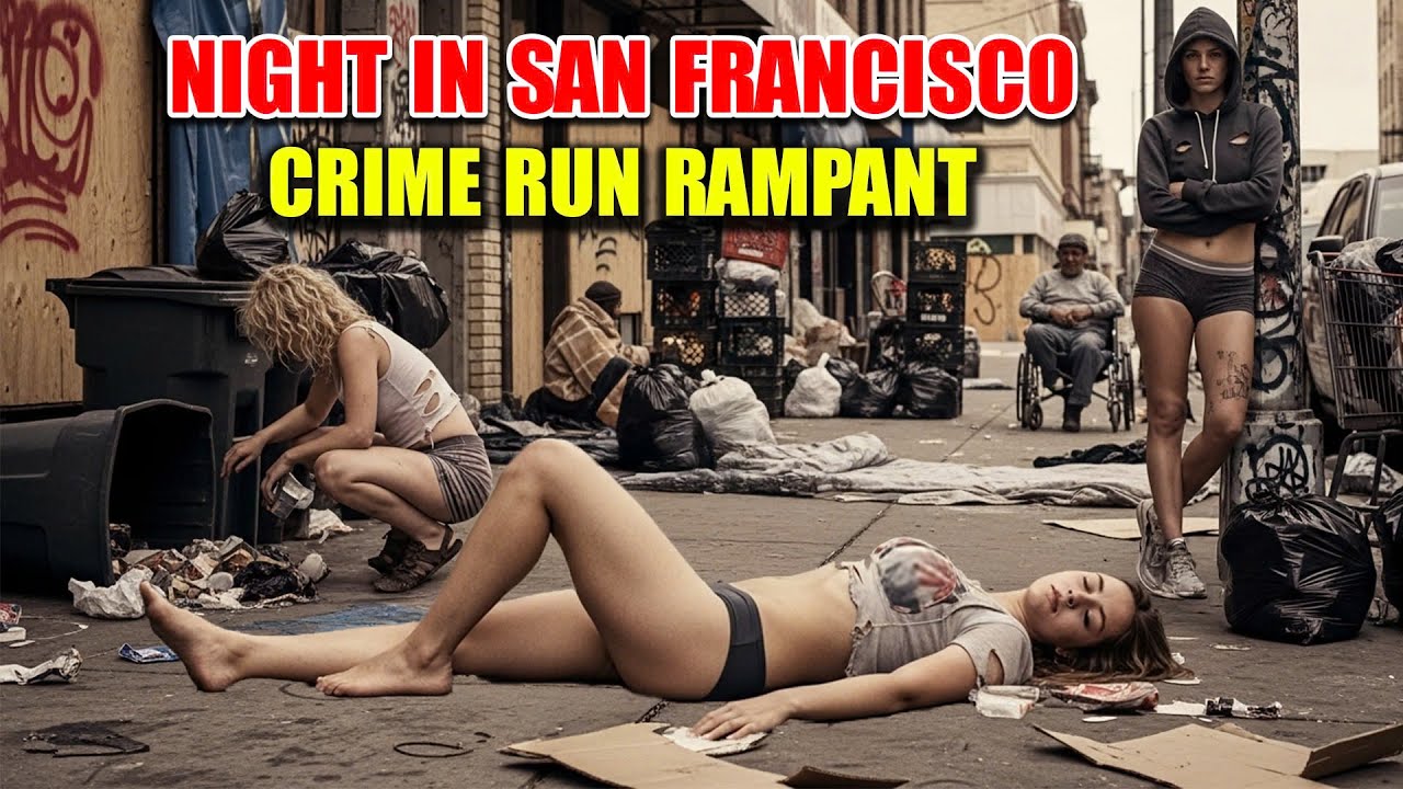 The Streets of San Francisco at Night – Homelessness and Crime Run Rampant – Documentary