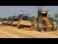 គ្រឿងចក្រធ្វើផ្លូវ Motor grader, road roller, best working roads