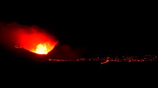 Iceland volcano eruption  seen LIVE from Þorbjorn  Close up