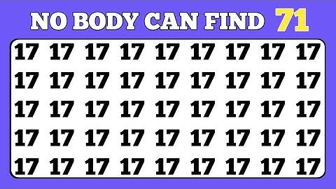 TEST YOUR OBSERVATION SKILLS | NUMBER AND LETTER | EDITION