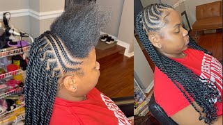 Trending Fulani Lemonade Twists | Half Lemonade Braids Half Twists