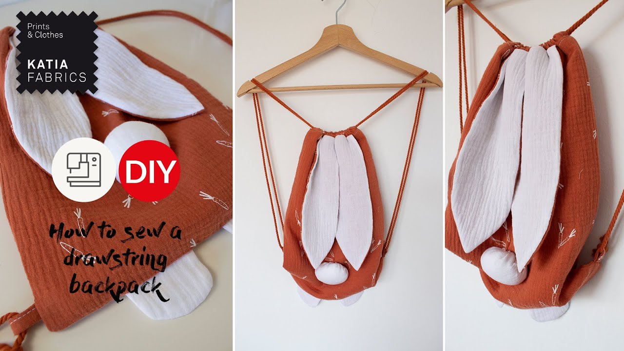 ✂️ Cómo hacer una mochila de tela para niños 🐰