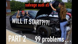FINDING EVERYTHING WRONG WITH THE COPART AUCTION AUDI A5 | SALVAGE A5 REBUILD PROJECT PART 2