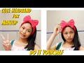 DIY Korean Big Bow Hairband for Face Washing or Make-Up ||  DIY Cute Spa Headband