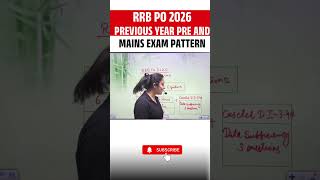 RRB PO 2026 Previous Year pre and mains exam pattern #ytshorts