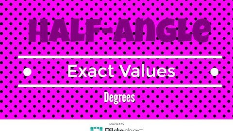 How to find exact values of trig expressions with half-angle formula.  Degrees