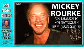 Mickey Rourke asks paps to not shoot pal Jason Statham