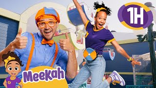 Blippi & Meekah's Theme Park Journey | 1 HR OF MEEKAH! | Educational Videos for Kids