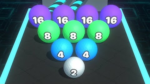 Crazy Ball 2048 - Number Game (All Levels 1-24) Merge Balls Run 3D