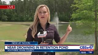Near drowning in Southside retention pond