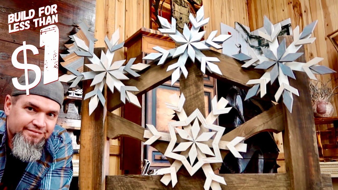 Extra Large wood snowflake - scrap wood creation  Wood snowflake,  Christmas wood crafts, Wood creations