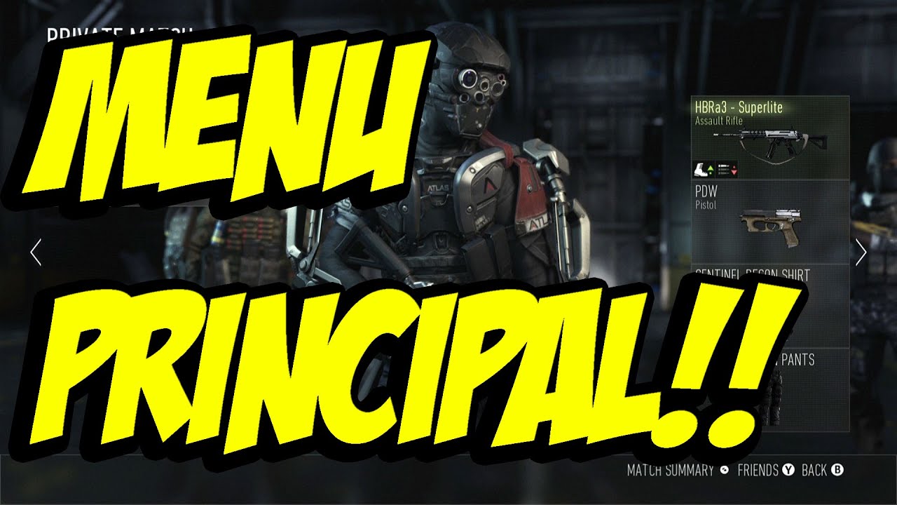 MENU PRINCIPAL!! COD: ADVANCE WARFARE | PS4 |GAMEPLAY | ONLINE - YouTube