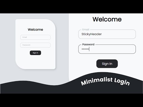 Minimalist Login | Login Minimalista | HTML & CSS