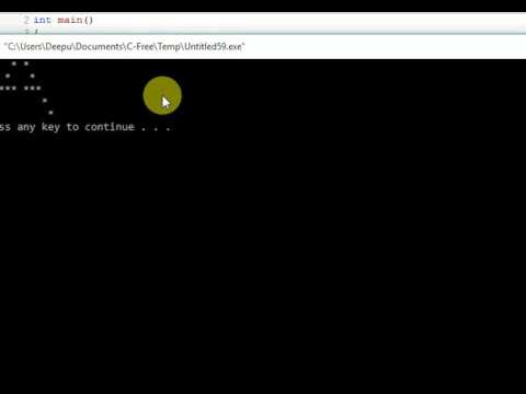 Pattern programming in C (Making A)