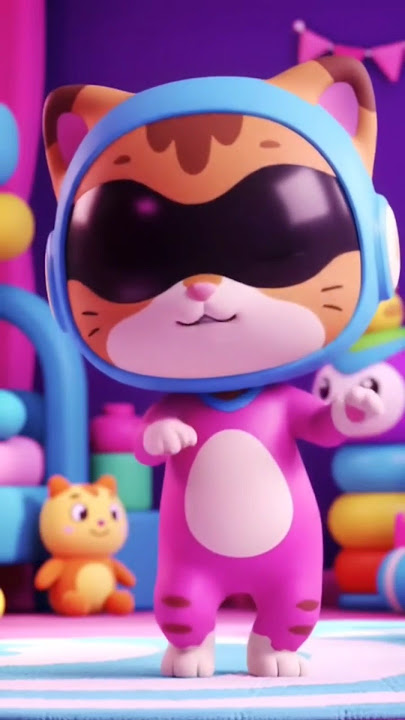 pink cute kitty is dancing #cute #cat #funny