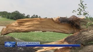 Roxboro residents clean up after storms plow through area