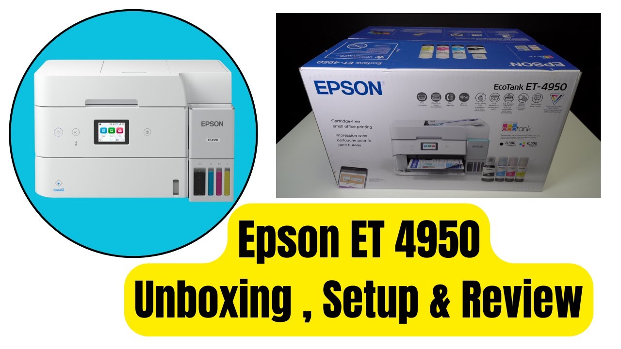 Video thumbnail: Epson ET 4950 Unboxing , Setup & In Depth REVIEW