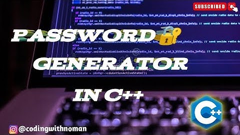 Random Password Generator C++ | Program in C++ | C++ Tutorial for beginners | project in C++ | C++